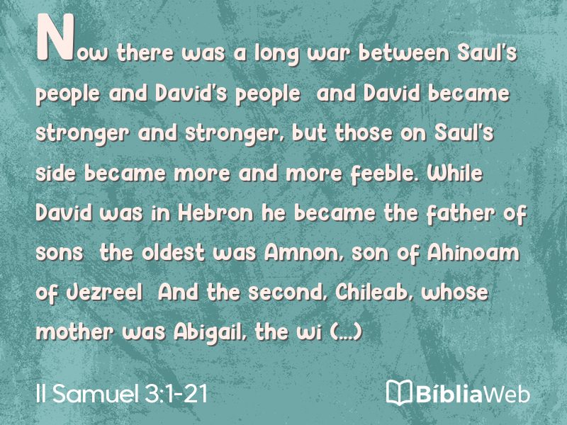 II Samuel 3:1-21 em imagem para compartilhar