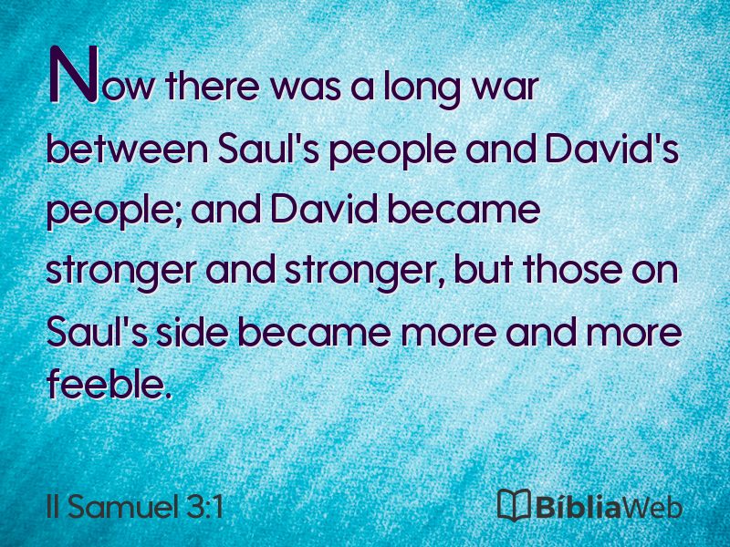 II Samuel 3:1 em imagem para compartilhar
