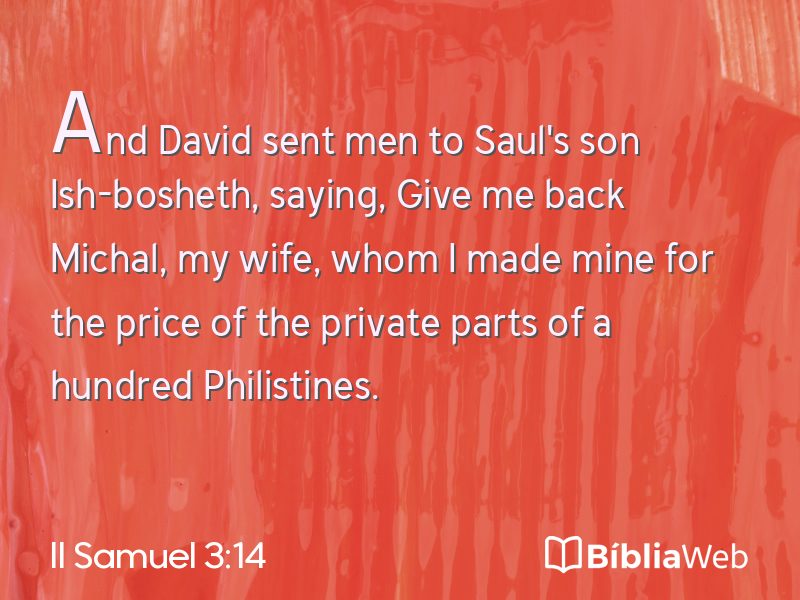 II Samuel 3:14 em imagem para compartilhar