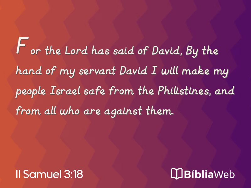 II Samuel 3:18 em imagem para compartilhar