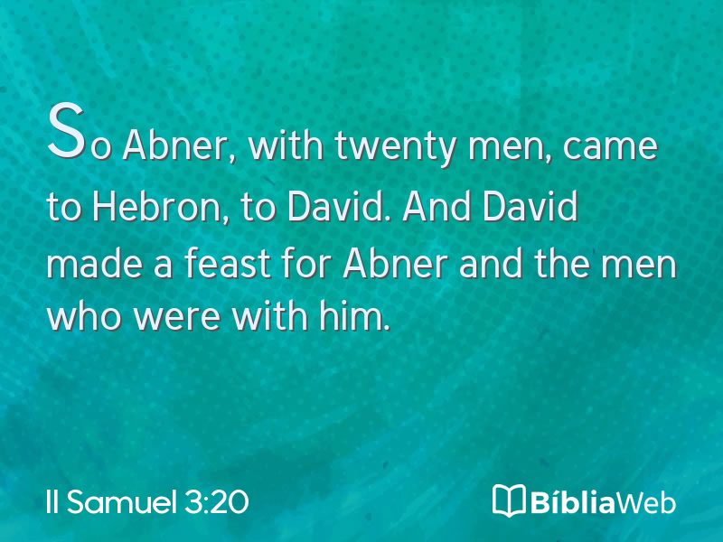 II Samuel 3:20 em imagem para compartilhar