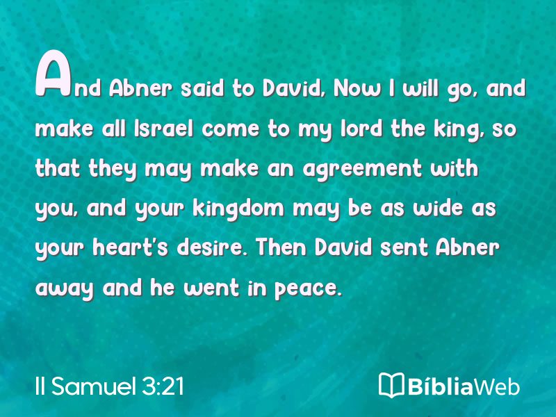 II Samuel 3:21 em imagem para compartilhar