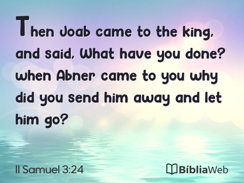 II Samuel 3:24 em imagem para compartilhar