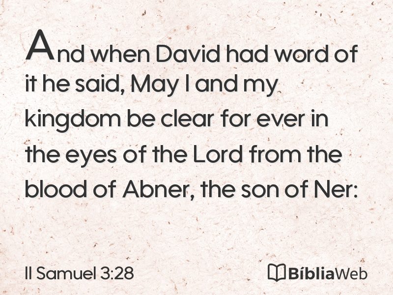 II Samuel 3:28 em imagem para compartilhar