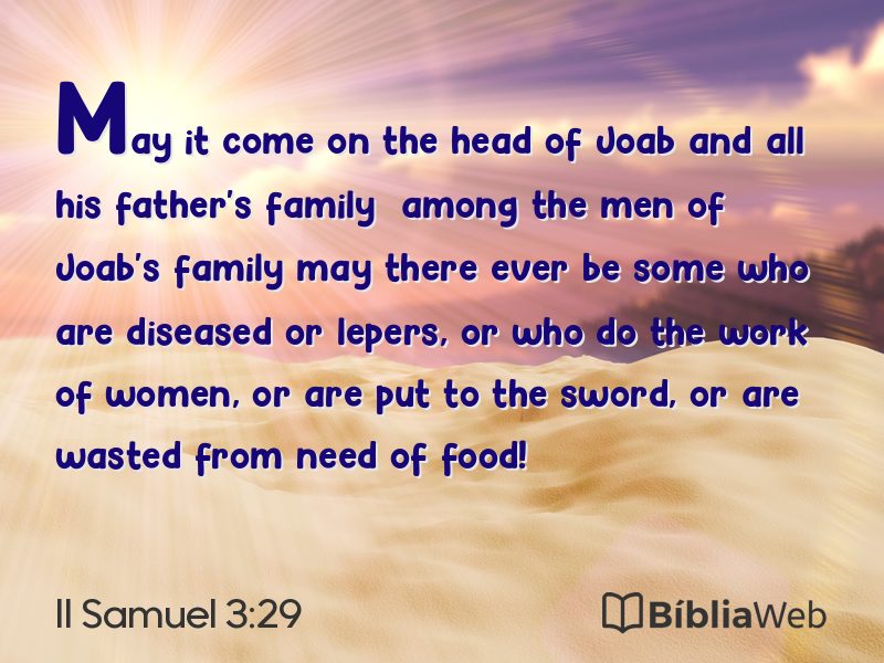 II Samuel 3:29 em imagem para compartilhar