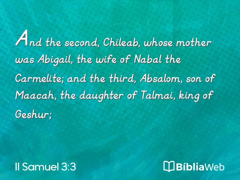 II Samuel 3:3 em imagem para compartilhar