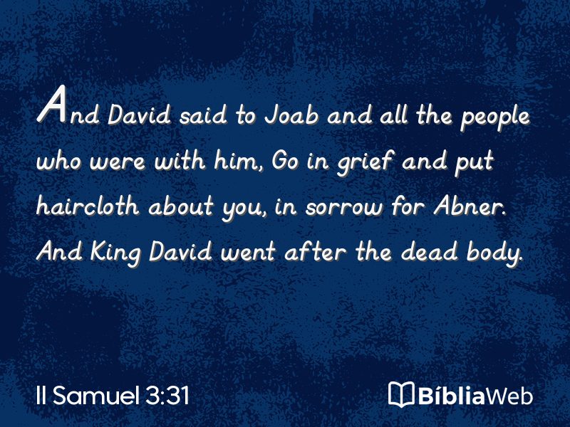 II Samuel 3:31 em imagem para compartilhar