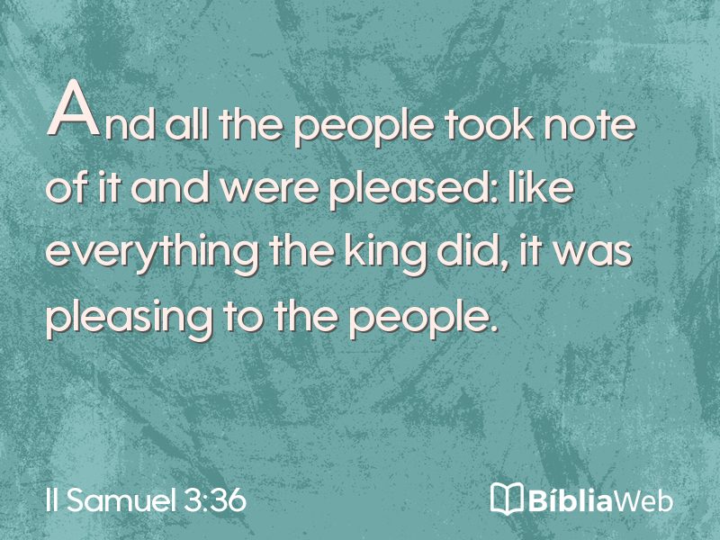 II Samuel 3:36 em imagem para compartilhar