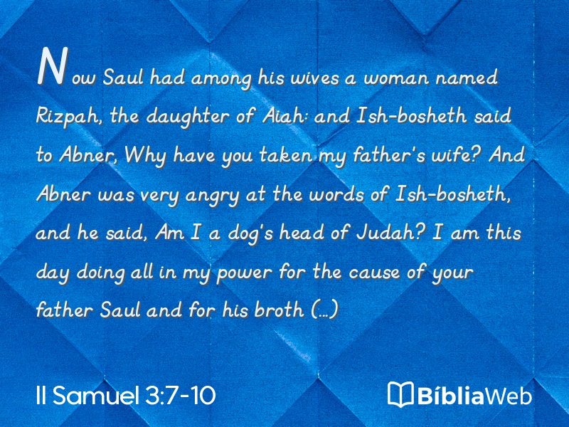 II Samuel 3:7-10 em imagem para compartilhar