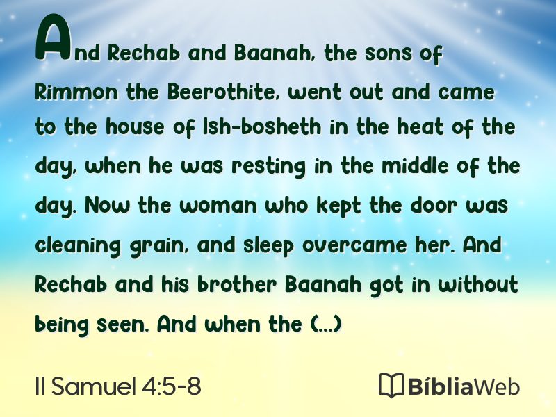 II Samuel 4:5-8 em imagem para compartilhar