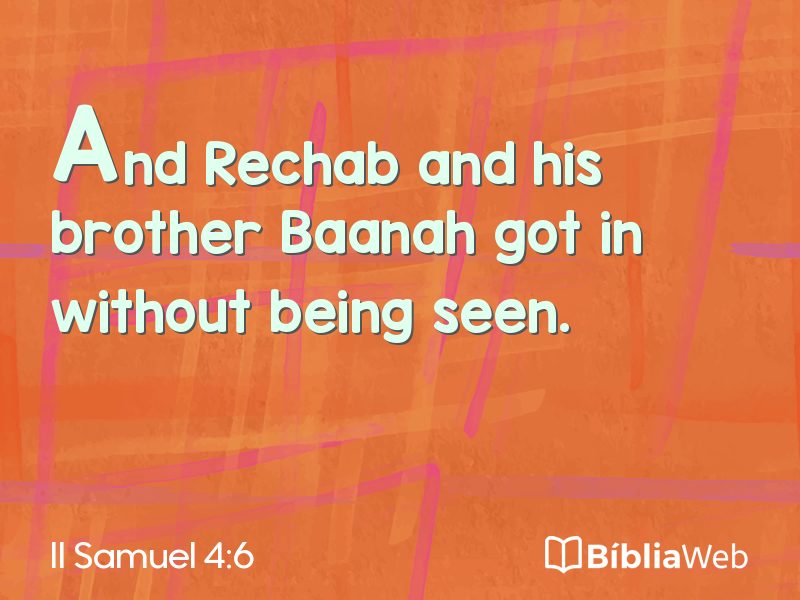 II Samuel 4:6 em imagem para compartilhar