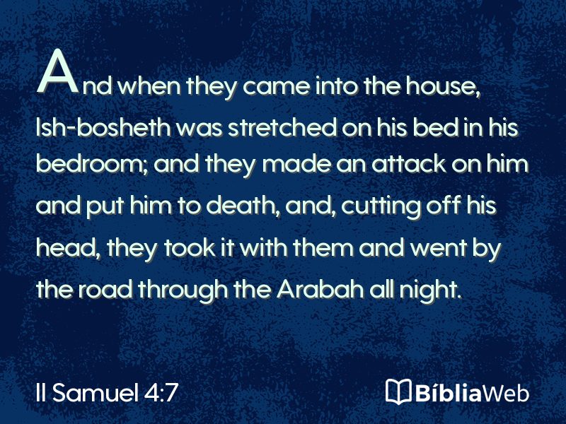 II Samuel 4:7 em imagem para compartilhar
