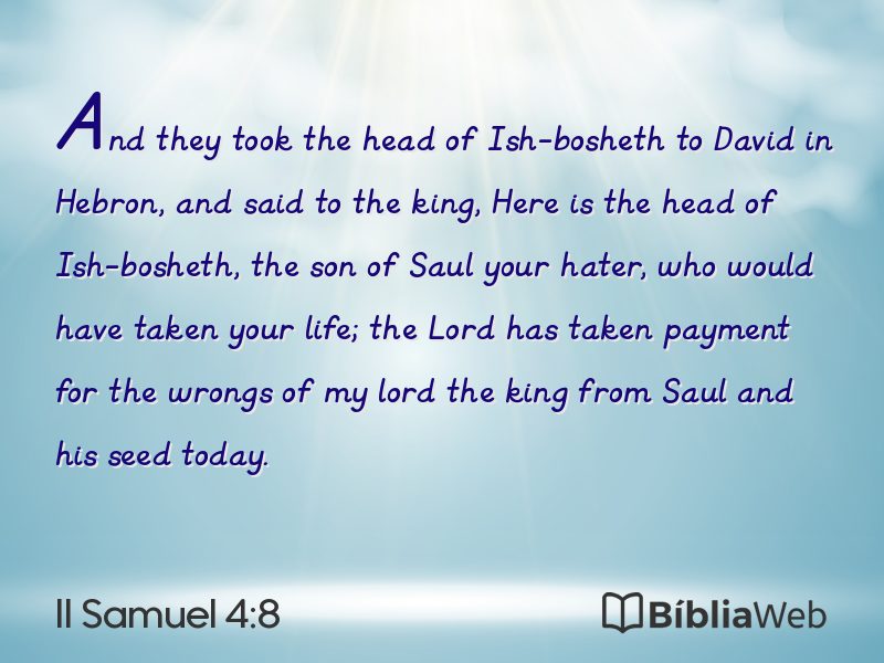 II Samuel 4:8 em imagem para compartilhar
