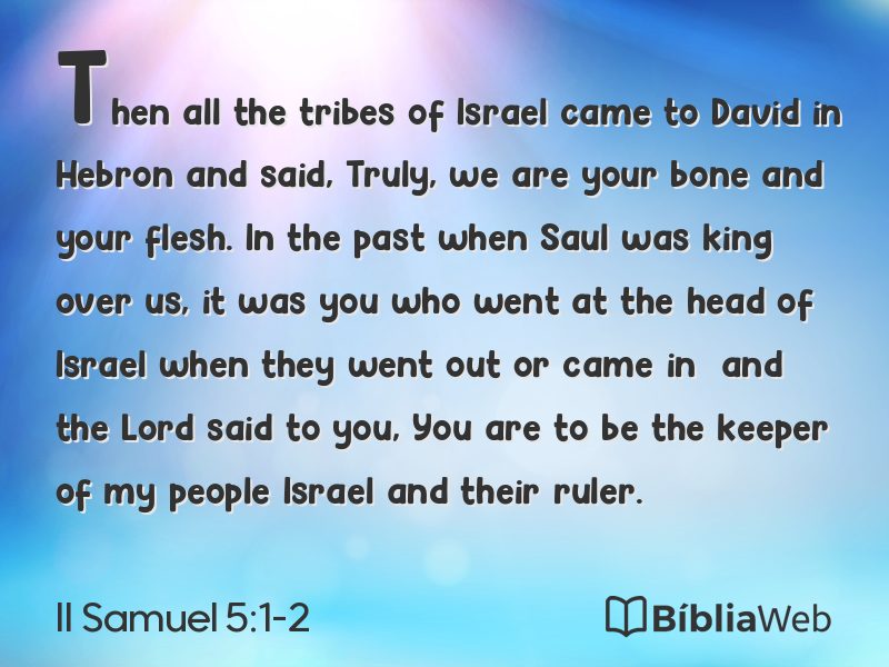 II Samuel 5:1-2 em imagem para compartilhar