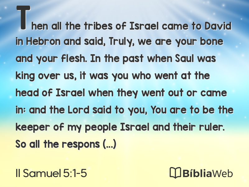 II Samuel 5:1-5 em imagem para compartilhar