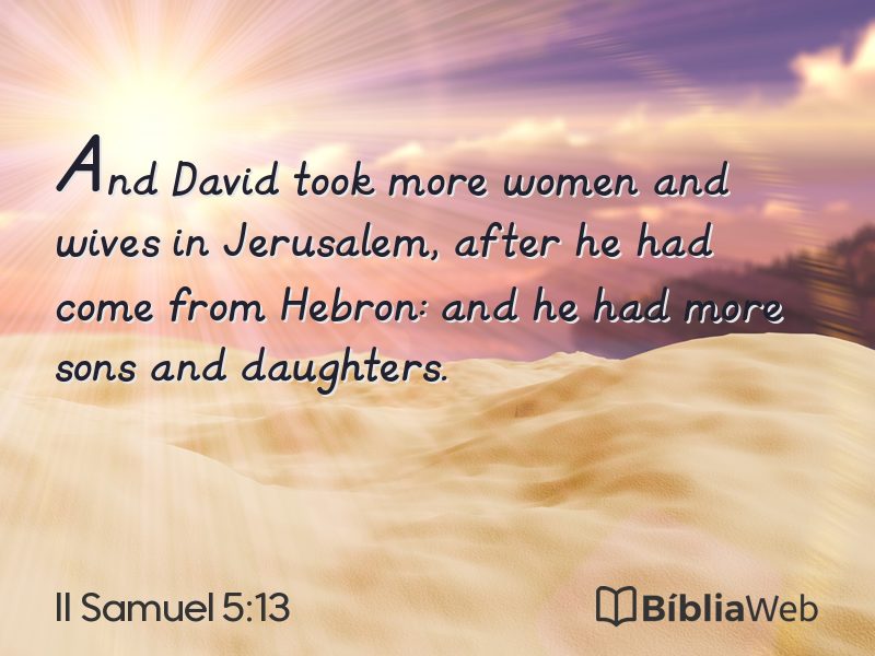 II Samuel 5:13 em imagem para compartilhar