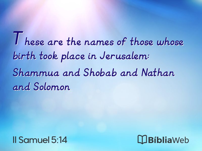 II Samuel 5:14 em imagem para compartilhar