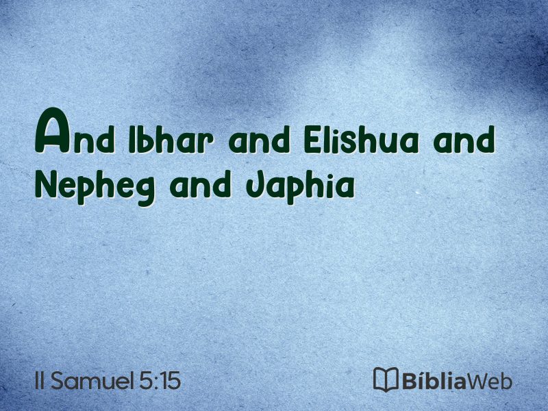 II Samuel 5:15 em imagem para compartilhar