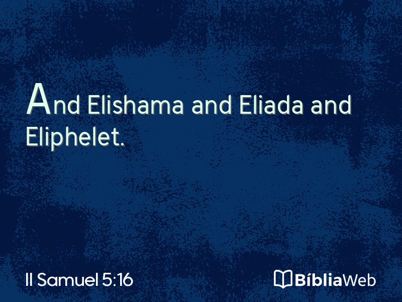 II Samuel 5:16 em imagem para compartilhar