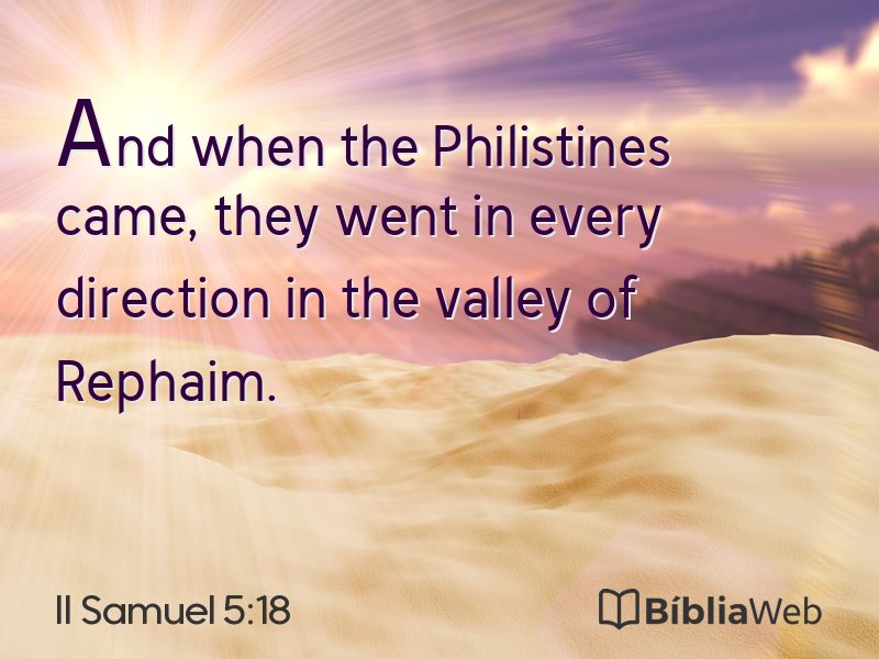II Samuel 5:18 em imagem para compartilhar