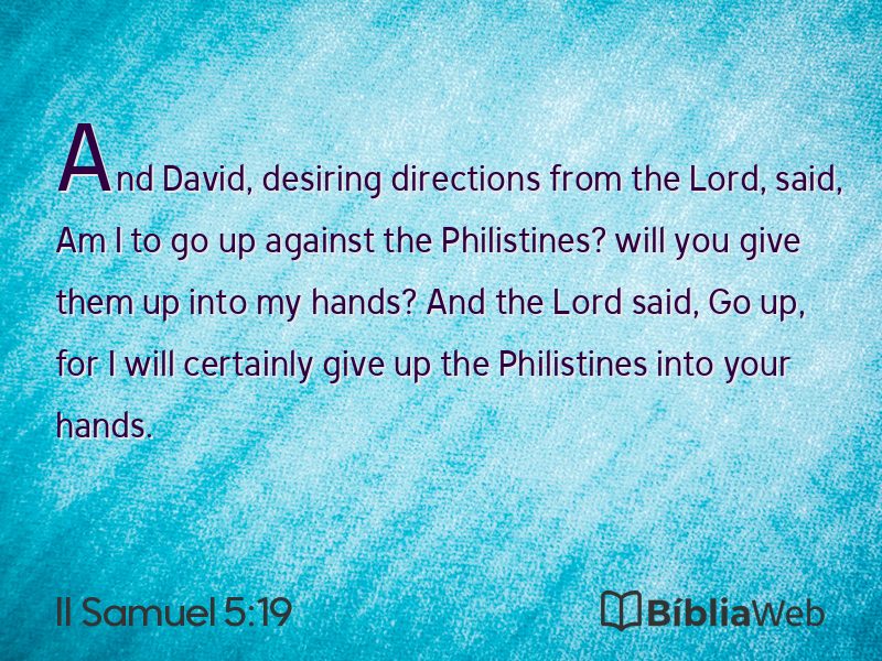 II Samuel 5:19 em imagem para compartilhar