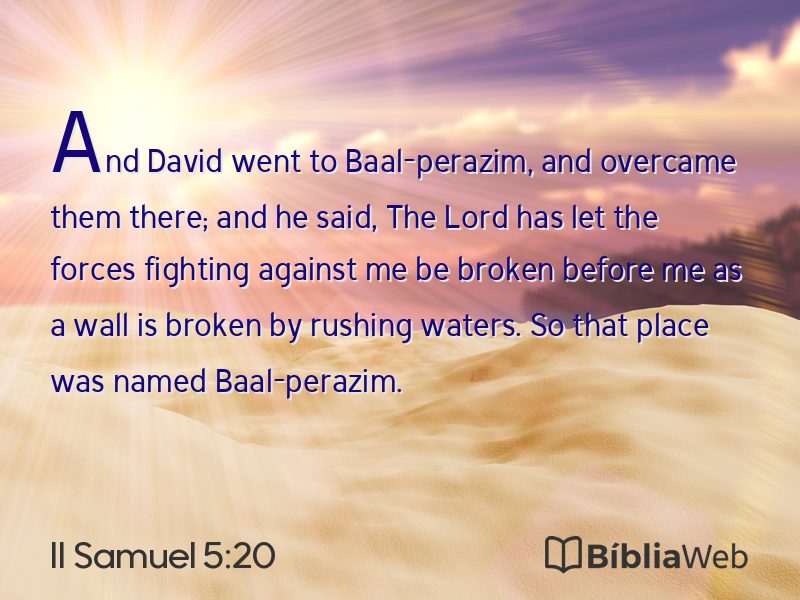 II Samuel 5:20 em imagem para compartilhar