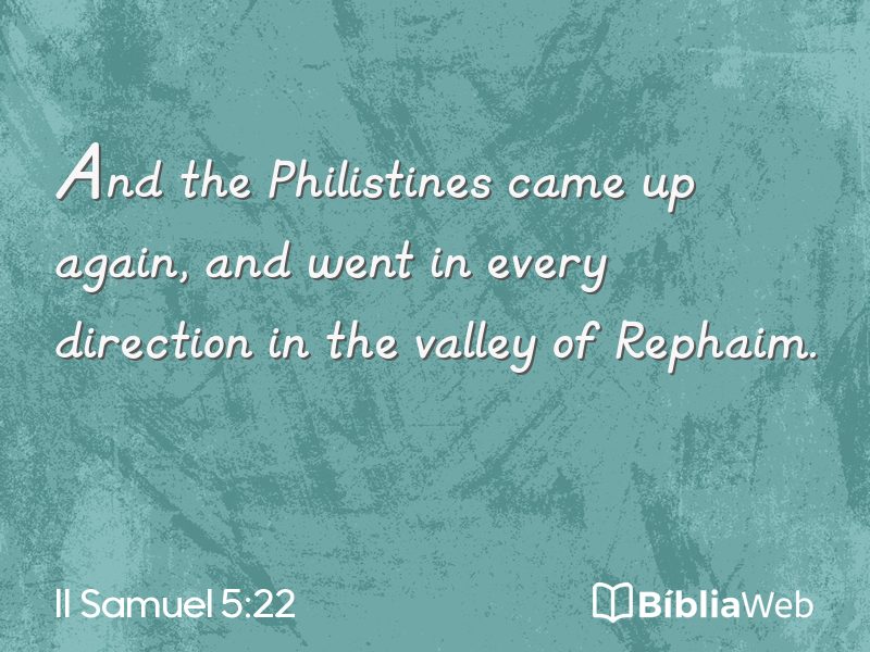 II Samuel 5:22 em imagem para compartilhar