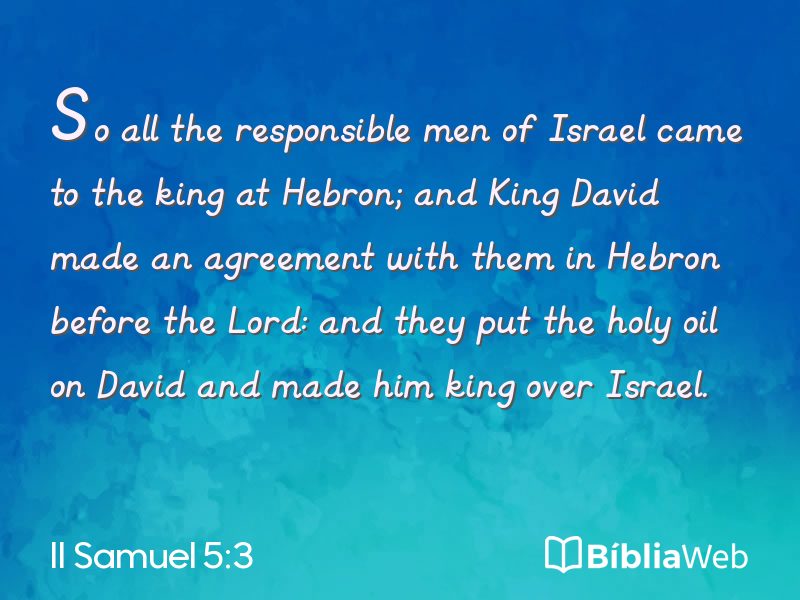 II Samuel 5:3 em imagem para compartilhar