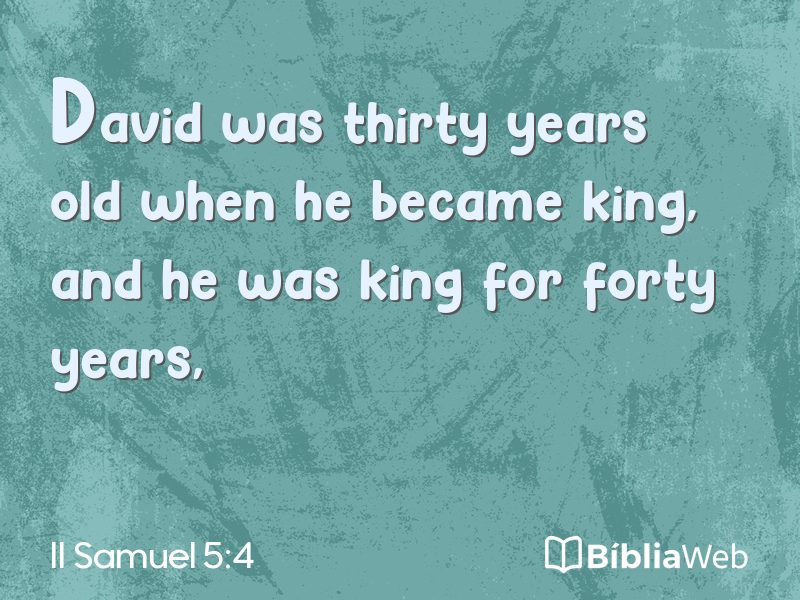 II Samuel 5:4 em imagem para compartilhar