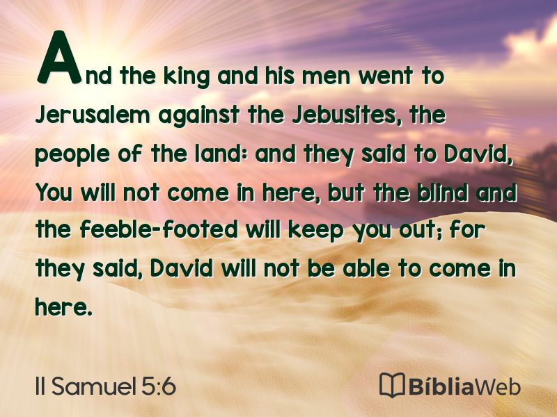 II Samuel 5:6 em imagem para compartilhar