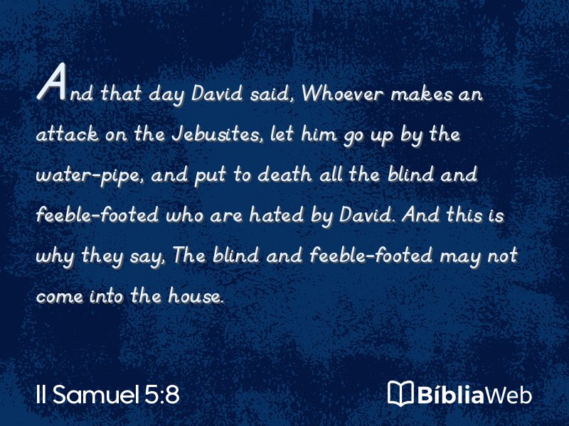II Samuel 5:8 em imagem para compartilhar
