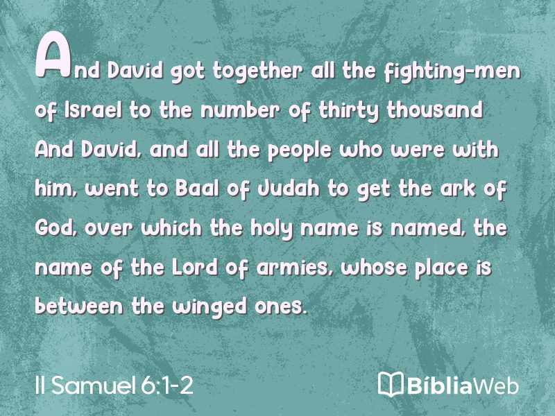 II Samuel 6:1-2 em imagem para compartilhar