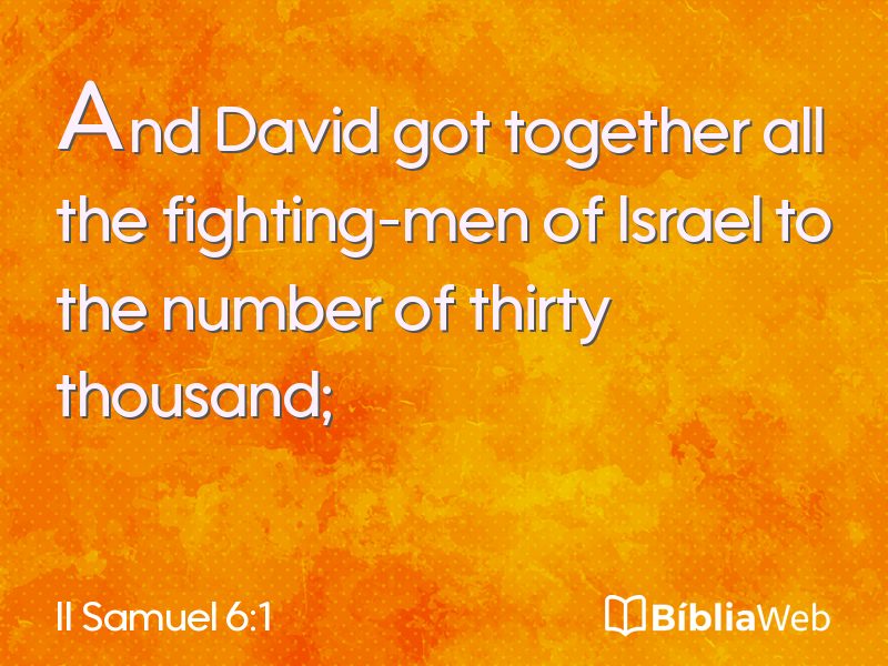 II Samuel 6:1 em imagem para compartilhar