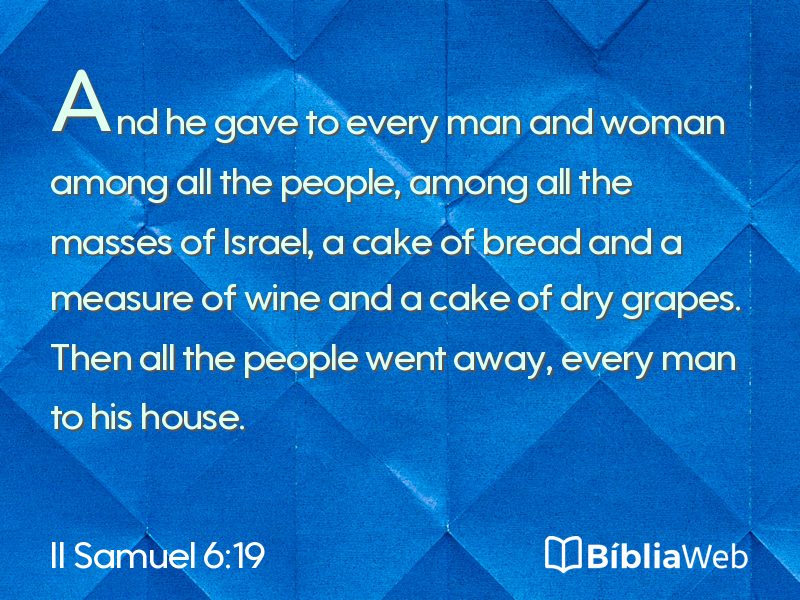 II Samuel 6:19 em imagem para compartilhar