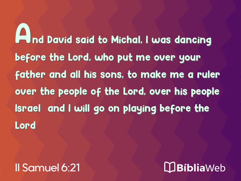 II Samuel 6:21 em imagem para compartilhar
