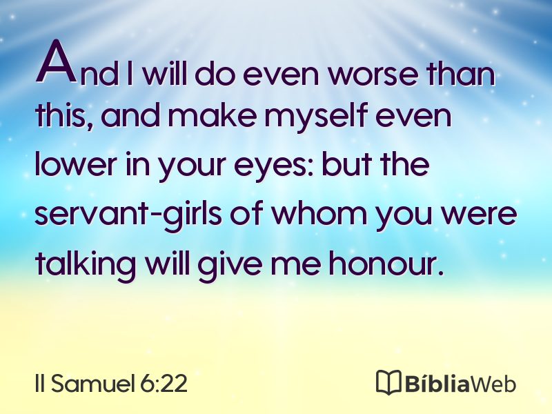 II Samuel 6:22 em imagem para compartilhar