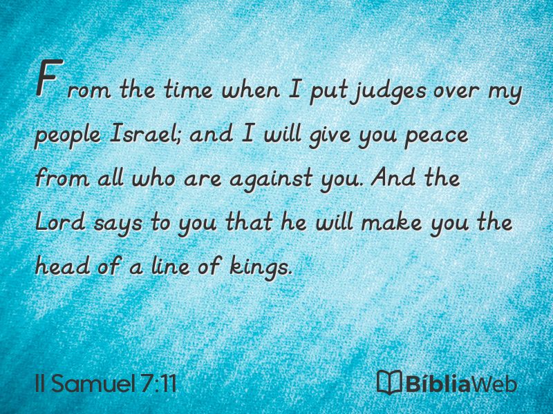 II Samuel 7:11 em imagem para compartilhar