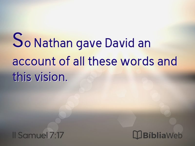 II Samuel 7:17 em imagem para compartilhar