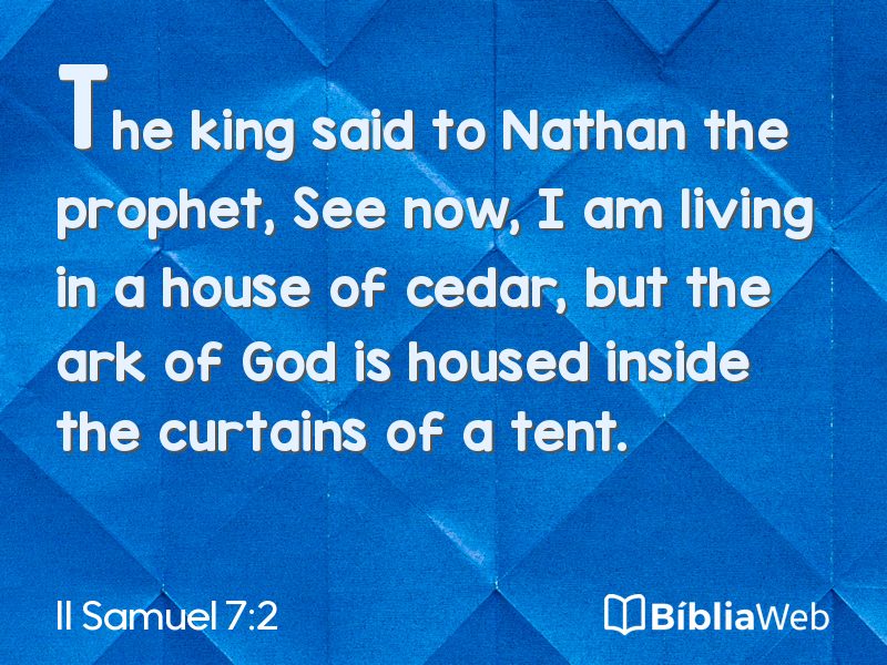 II Samuel 7:2 em imagem para compartilhar