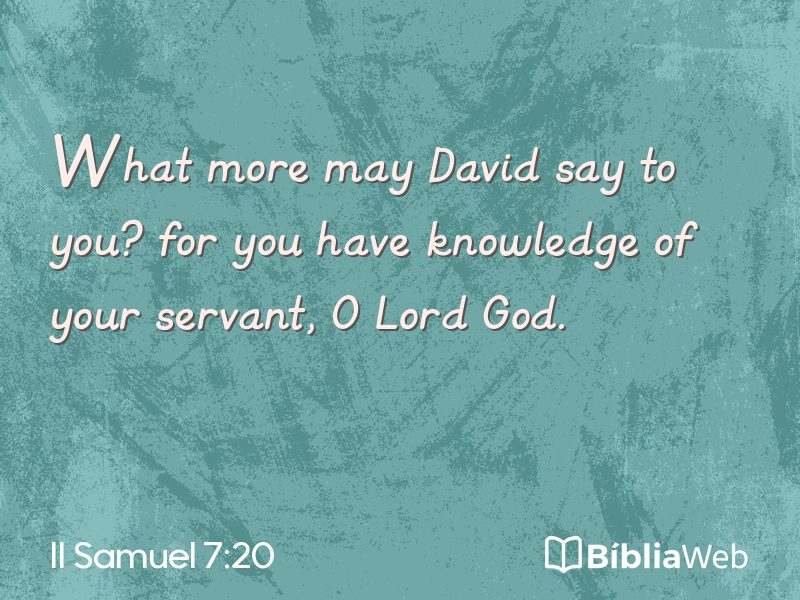 II Samuel 7:20 em imagem para compartilhar