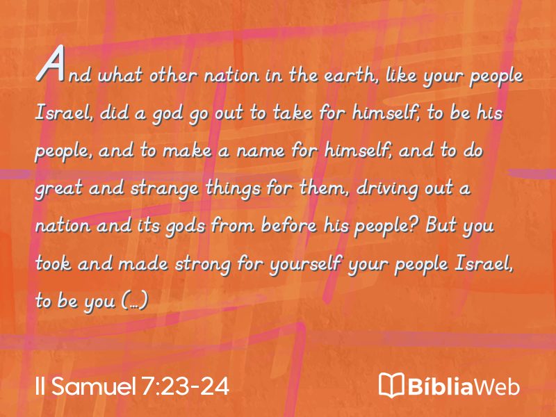 II Samuel 7:23-24 em imagem para compartilhar