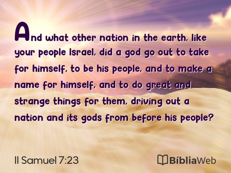 II Samuel 7:23 em imagem para compartilhar