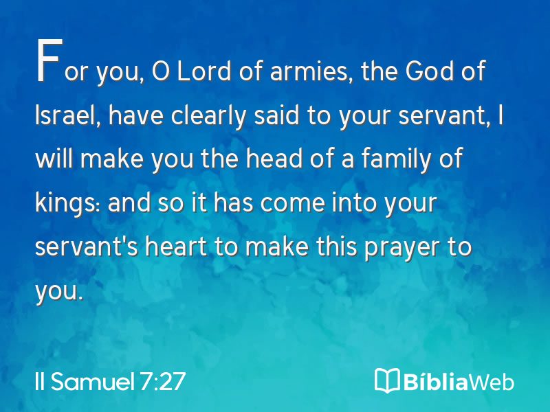 II Samuel 7:27 em imagem para compartilhar