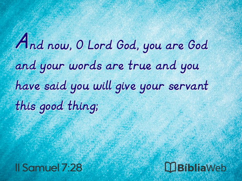 II Samuel 7:28 em imagem para compartilhar