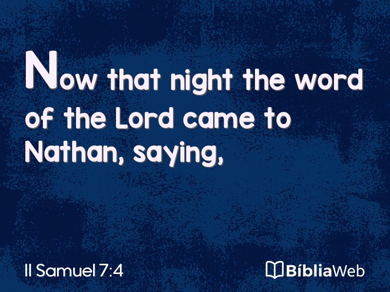 II Samuel 7:4 em imagem para compartilhar