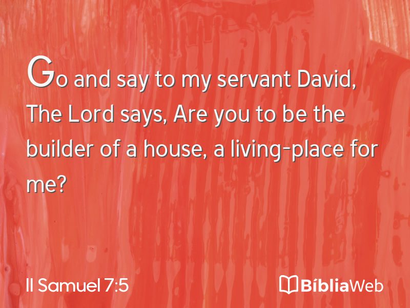 II Samuel 7:5 em imagem para compartilhar