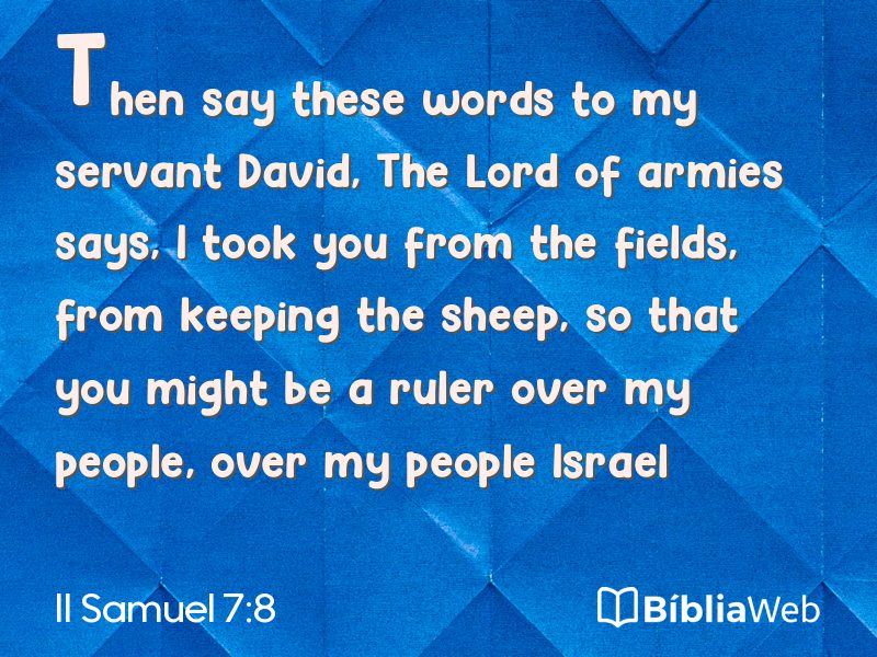 II Samuel 7:8 em imagem para compartilhar