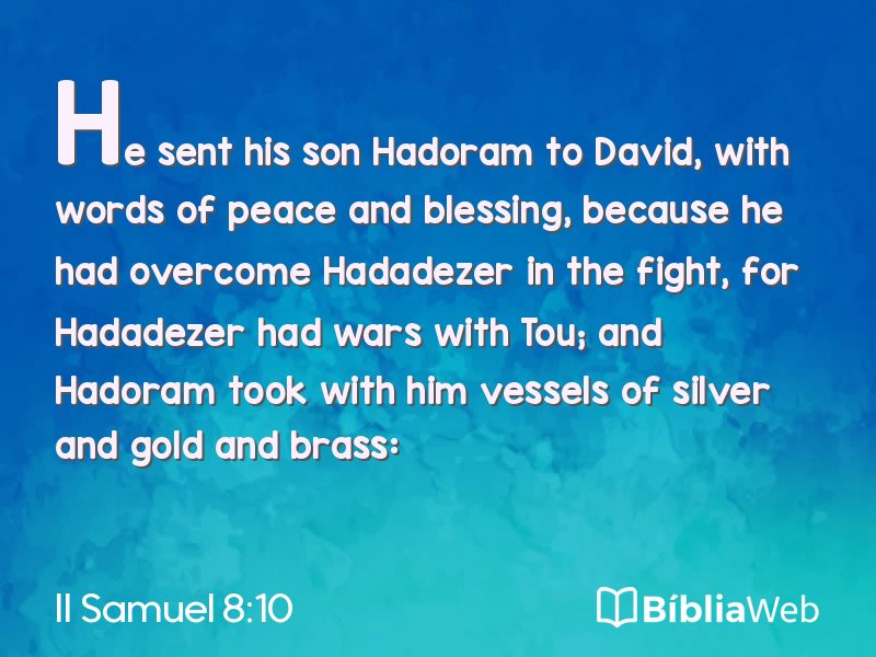 II Samuel 8:10 em imagem para compartilhar