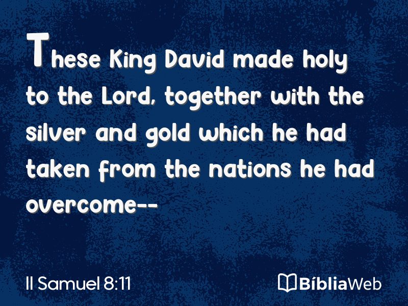 II Samuel 8:11 em imagem para compartilhar