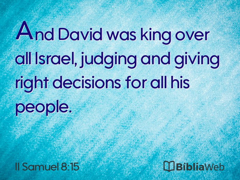 II Samuel 8:15 em imagem para compartilhar